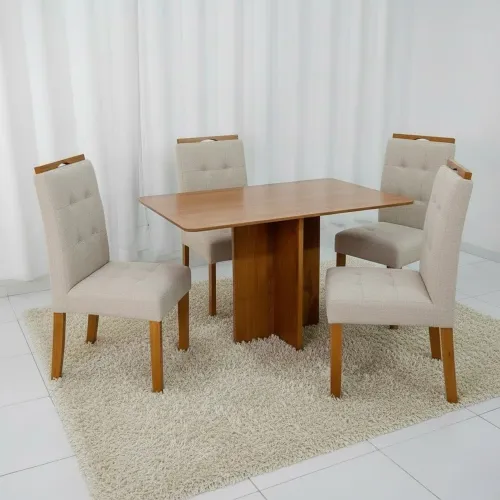 Mesa de jantar salinas Com 4 cadeiras 120 X 80 - ENTREGA HOJE !!!