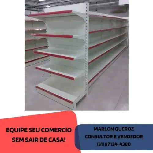 Gôndola Centro Inicial Branca Polar 30x40 1,70mNova