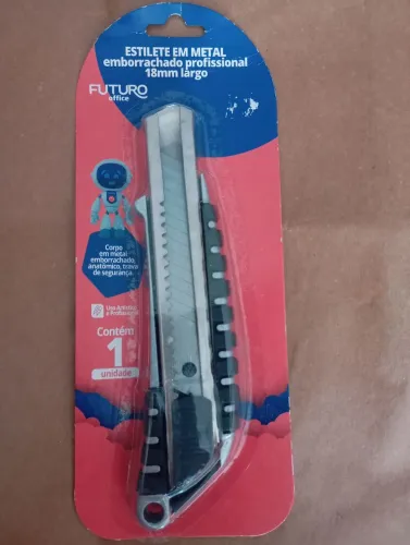 Estilete de aço emborrachado profissional