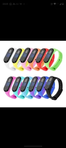 Relógio led digital Pulseira  Colorida