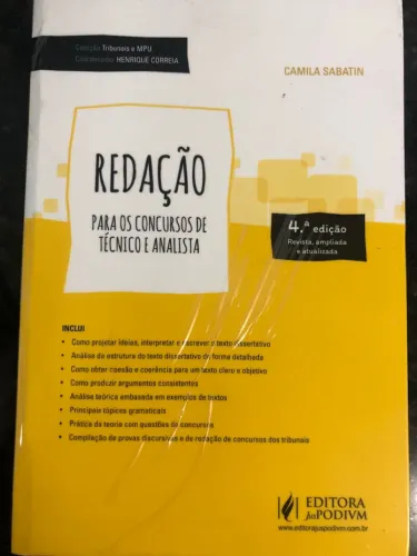 Livro Redação para os concursos de técnico e analista