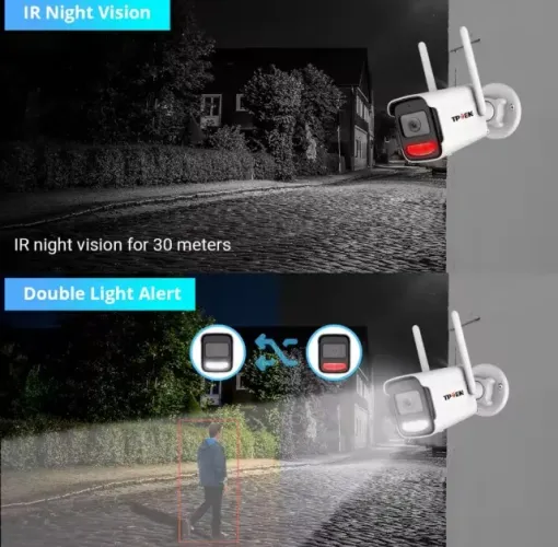 Câmera Fixa Ip wi-fi 5mp Com detecção humana - Vigilância ao ar livre 