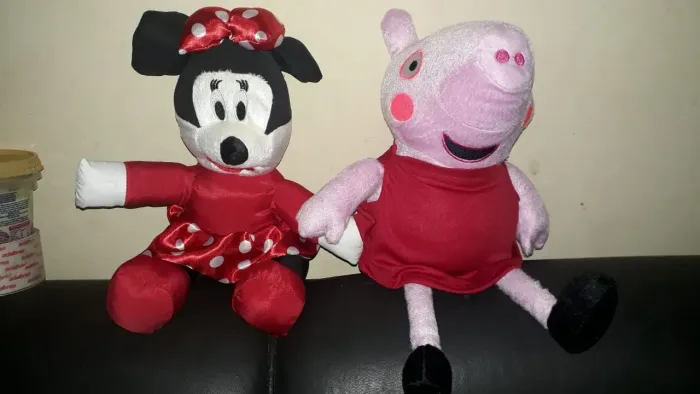 Pelúcias Minie e Peppa Pig, novas
