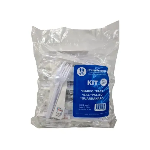 Kit Talher Refeição Completo Descartável - 150 Unidades