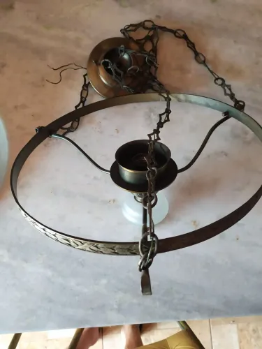 Lustre antigo de bronze-Vintage raridade