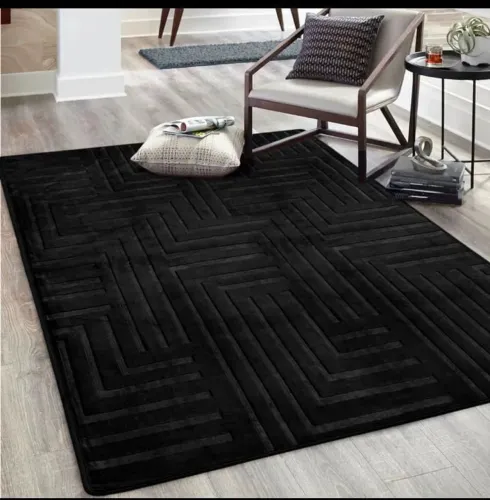 Tapete Geométrico Preto - Elegância e Conforto