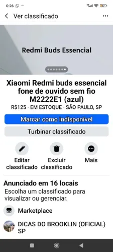 Xiaomi Redmi buds essencial fone de ouvido bluetooth