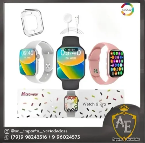 relogio smartwatch w29 pro com tela amoled