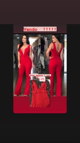 Macacão Vermelho longo 