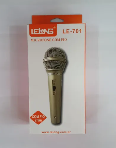 Microfone Com Fio 2,5 Metros Lelong