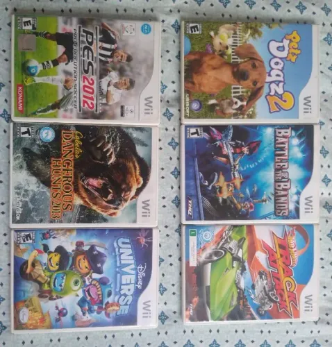 lote com 6 jogos originais para Nintendo Wii - favor ler o anuncio