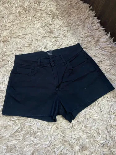 Short Jeans Preto Feminino Nicoboco 