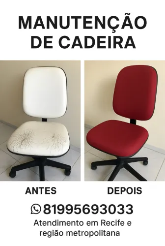 Conserto de Cadeira de Escritório - Revestimento, Pistão, Rodas 