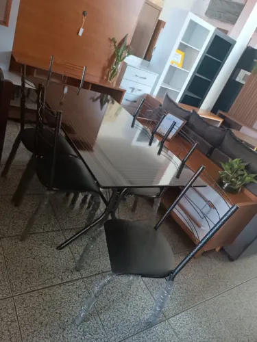  Mesa de Cozinha com 6 Cadeiras Nova, Entrego