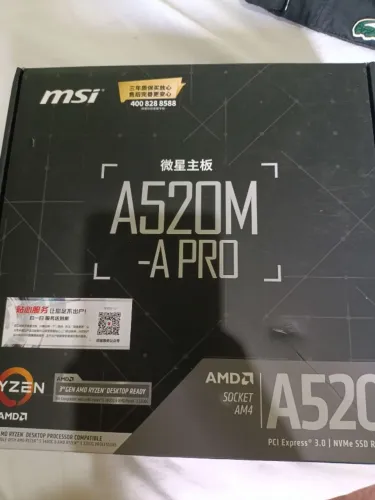 Placa-Mãe MSI A520M-A PRO AMD AM4 - Lacrado - Novo