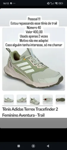 TENNIS ADIDAS TERREX -TRILHA/CORRIDA TRAIL