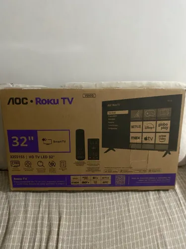 Smart TV 32" AOC HD Roku TV zera na caixa ainda