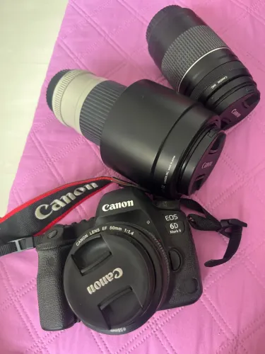 Câmera Cânon EOS 6D markII e conjunto de lentes