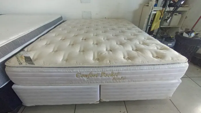 Cama box Queen size Colchão Herval molas ensacandas bambú espuma D33 
