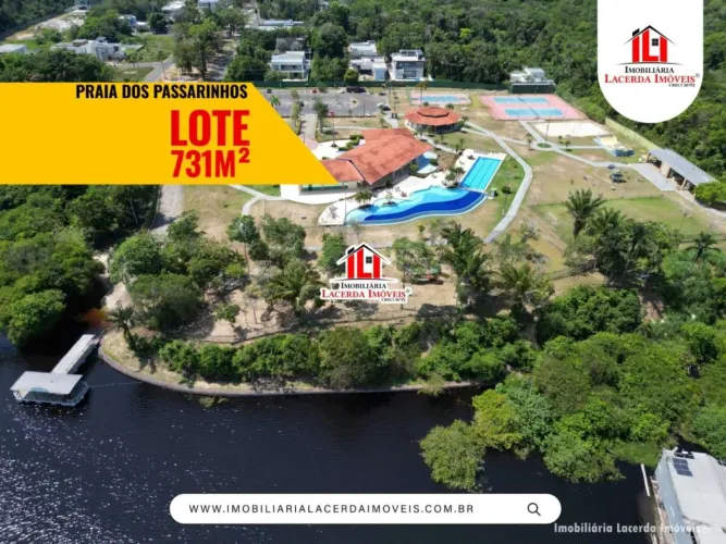 Praia dos Passarinhos, Lote residencial medindo 731m² com declive Lazer as Margens Rio, Pr