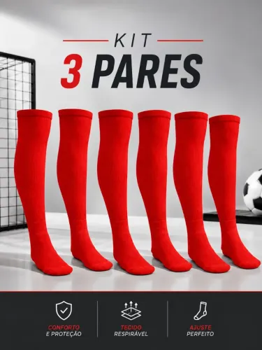 Kit 3 Pares Meiões Futebol