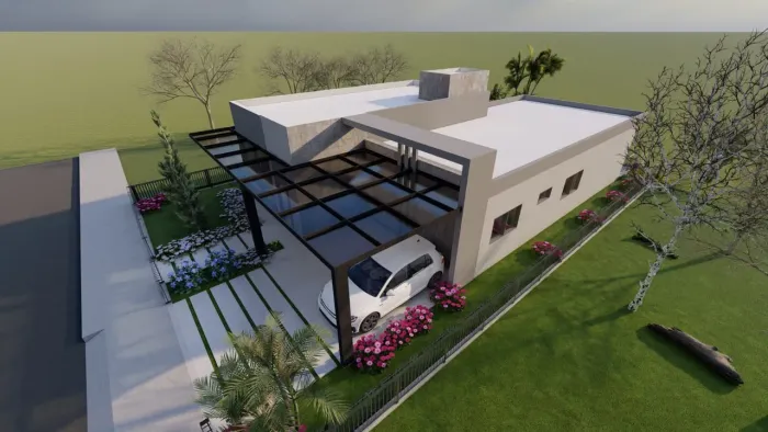 Lote no Quatro Estações com projeto moderno e fundo para área verde | Jardim Botânico
