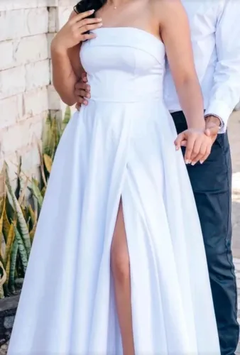 VESTIDO BRANCO DE FESTA/CASAMENTO ( NOVO!!)!