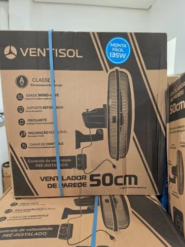Ventilador de parede 50cm ventisol 6 helices.