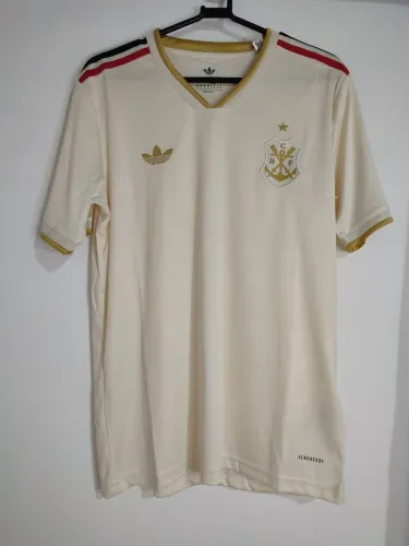 Camisa do Flamengo Terceira Camisa Bege Masculina 2025/26 Camisa de Time Lançamento 2025