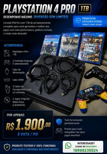 PS4 PRO 1tb