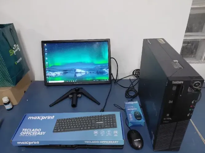 Computador Completo Lenovo i3 Ssd 128 Ram 8Gb Monitor 19 Perfeitinho