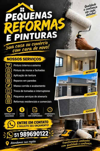 Reformas, Pinturas e Limpeza de Pátio | Orçamento Grátis