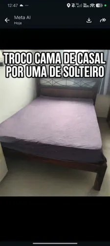 Troco cama de casal, por cama de solteiro