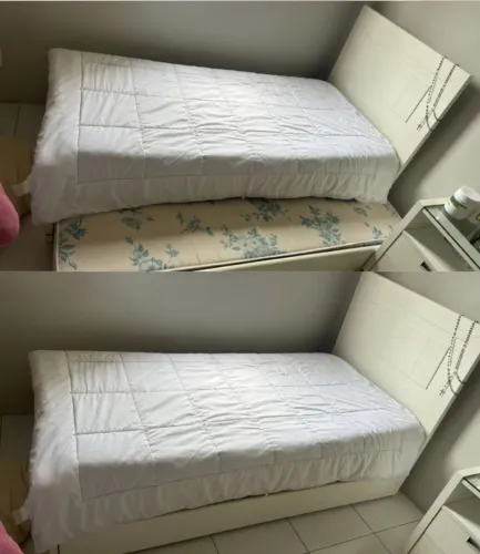 Bi cama com 2 colchoes. 800 reais completo/ cama é pesada