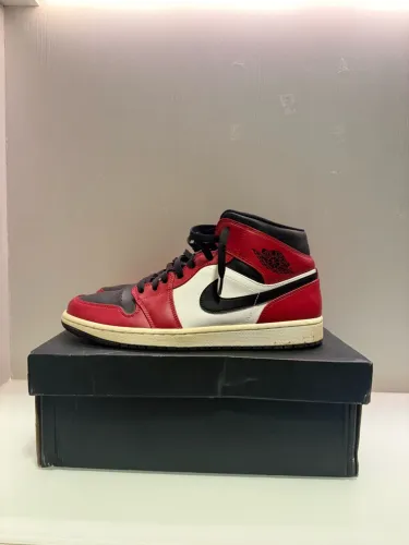 Nike Air Jordan 1 Mid Chicago Toe Original 43 - Apenas 1 Uso