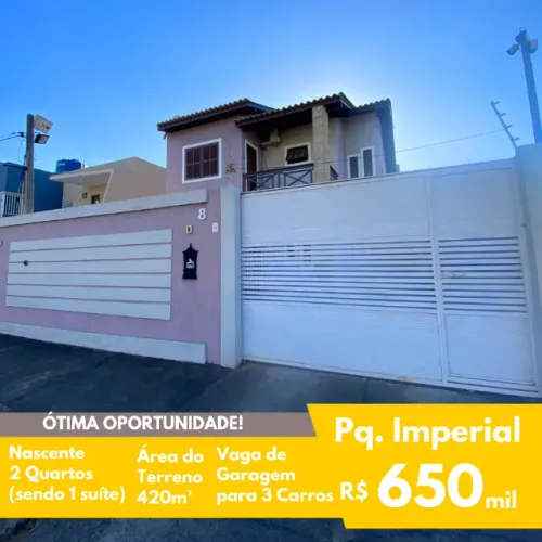 FIT - Venda - Casa Duplex - Nascente - Pq. Imperial - 2 Quartos (1 suíte)