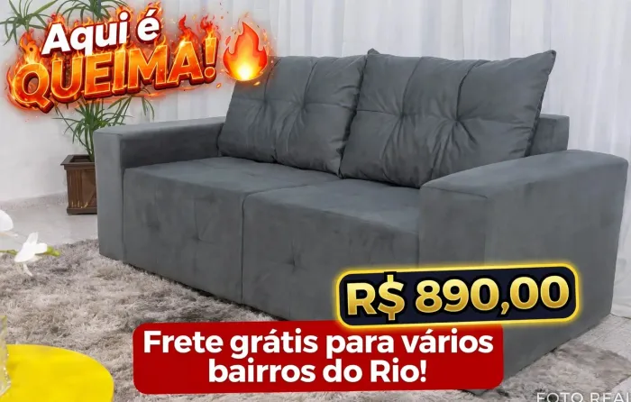 TRANSCEDEU: SOFÁ RETRÁTIL COM FRETE GRÁTIS!!!
