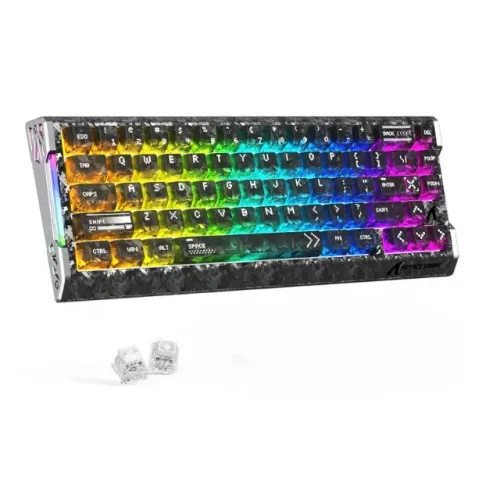 Teclado Magnético Attack Shark R68he Fibra CARBONO 8khz 256K SCAN RATE