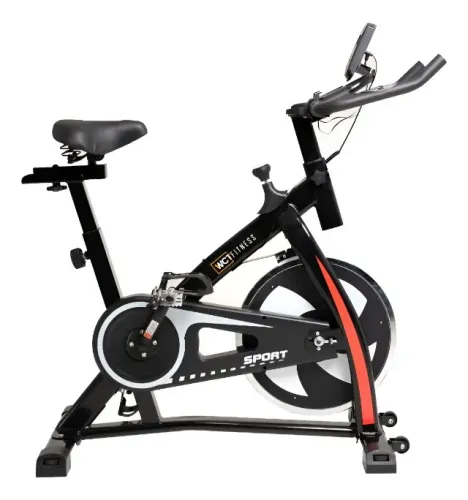 Bicicleta Spinning Ergométrica Roda Inércia 8Kg Cor Preto Academia Em Casa Wct Fitness