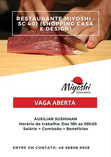 Vaga Auxiliar de Sushiman