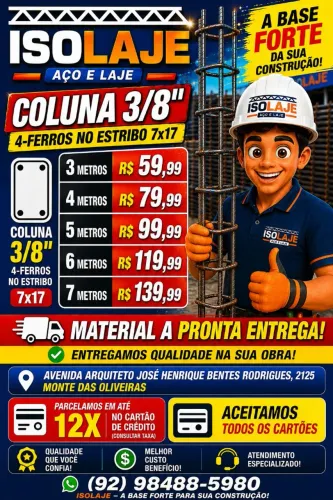 Coluna Pronta 3/8"