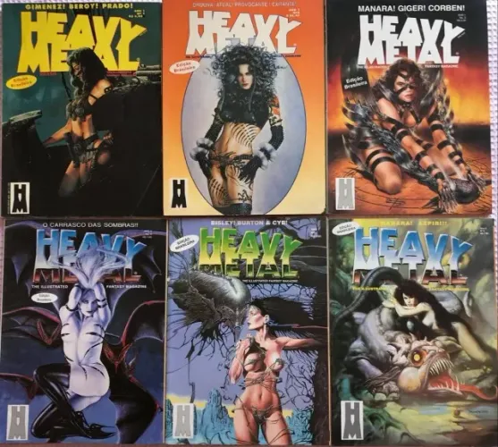Coleção de Revistas Heavy Metal
