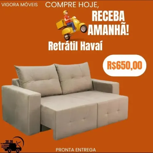 Sofá retrátil Havaí (Pague na entrega)