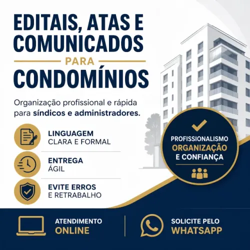Edital, Ata e Comunicados para Condomínio (Rápido e Profissional)