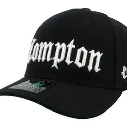 Boné Compton aba Curva preto Clássico
