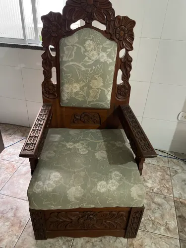 Conjunto de Sofá Rústico de Madeira