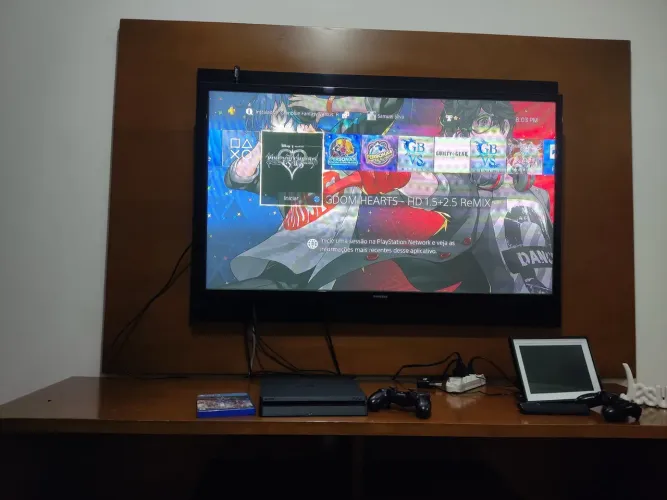Playstation 4 FAT 1TB + 1 controle + 1 Jogo