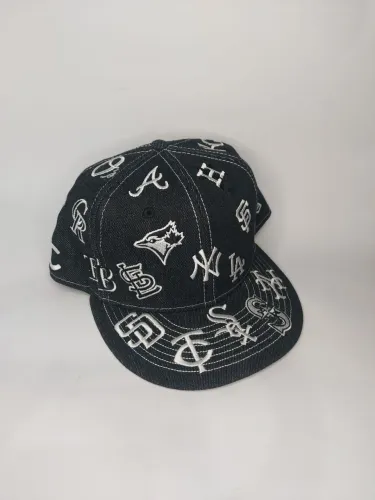 Boné 59fifty Branded preto - Aba reta - Baseball - Mlb