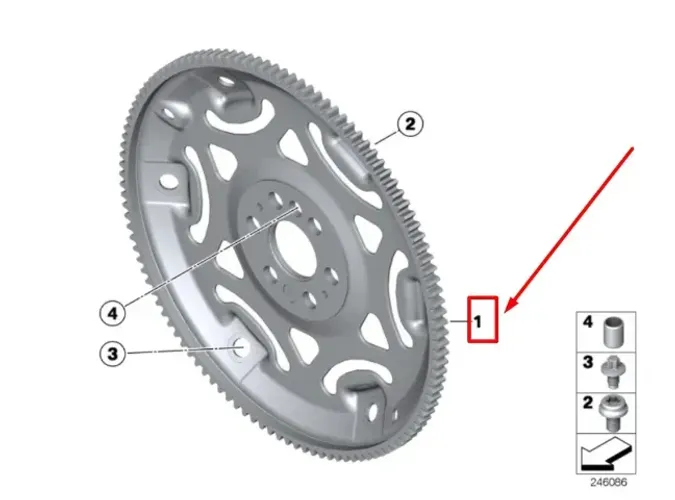 Volante motor BMW 2 Coupé F22 - 14-21 motor NSS S55 - 11227585146