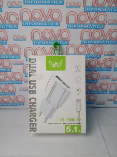 Carregador completo V8 duas usb